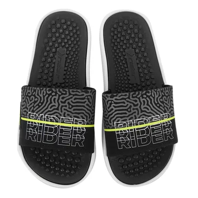 Chinelo Slide Rider Pump Special - Branco+Preto | R$ 36