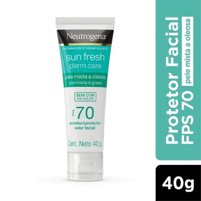 Protetor Solar Neutrogena Sun Fresh Oily Skin Sem Cor Fps70 40g