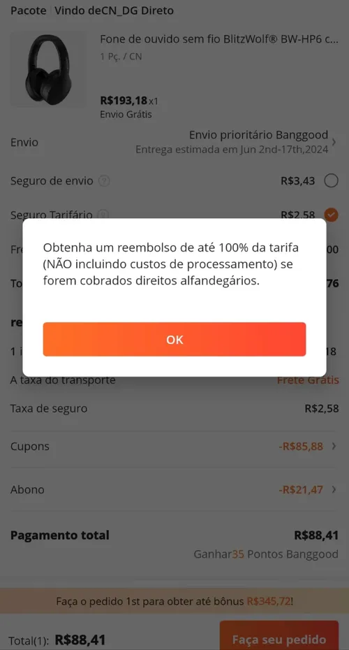 Imagem na descrição da promoção