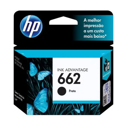 Cartucho HP 662 Preto Original (CZ103AB) Para HP DeskJet 2516, 3516, 3546, 2546, 1516, 4646, 2646