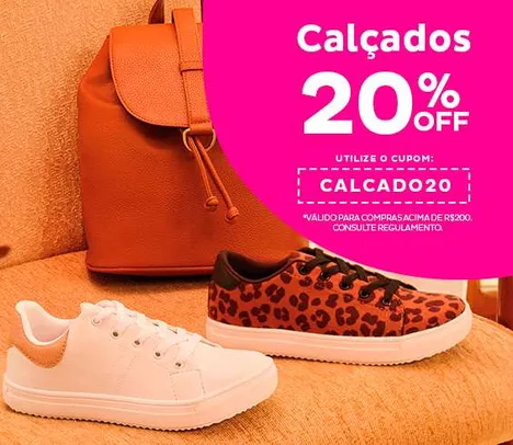 20% OFF em calçados femininos na Marisa