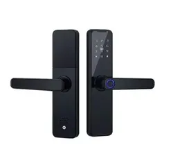 Fechadura Digital Eletrônica Smart K7 Pro+Biométrica, Senha, Cartão, Chave e Desbloqueio Remotamente