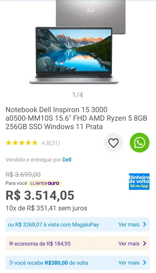 Imagem na descrição da promoção