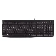 Teclado com fio USB Logitech K120 Resistente à Respingos e Layout ABNT2