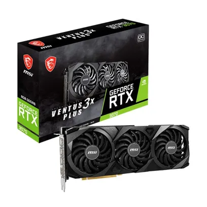 Foto do produto GeForce RTX 3070 8GB GDDR6 256bits - MSI Ventus 3X Plus 8G OC 912-V390-456 Selo LHR