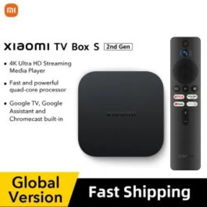 (Taxa inclusa) Original Global Version Xiaomi TV Box S(2nd Gen) 4K Ultra HD 2G 8G WiFi BT5.2 Google TV Cast Netflix Smart TV Box Media Player