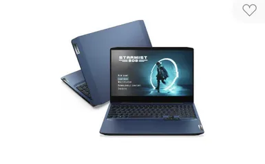 Notebook Gamer Lenovo, Intel® CoreT i5, 8GB, 256GB SSD, Tela de 15,6", Chameleon Blue, ideaPad Gaming 3i - 82CG0002BR