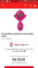 [AME] Ovo de Páscoa Sonho de Valsa 330g - Lacta - R$ 30 (receba R$ 6 de volta)