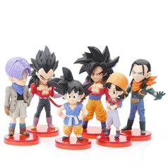 [Novos Usuários R$4,99] 6 Peças de boneco Dragon ball GT  8cm