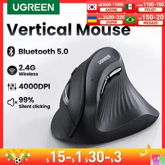 [Taxa inclusa] Mouse Ugreen Sem fio 4000dpi Vertical