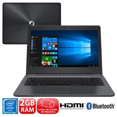 Notebook Positivo Quad Core 2GB 32GB SSD Tela 14” Windows 10 Stilo One XC3550 769,00