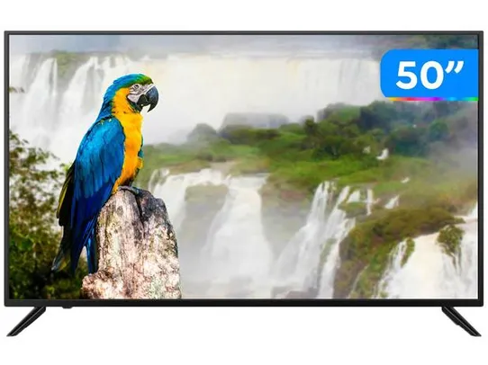Smart TV 4K HQLED 50” JVC LT-50MB708 Android - Wi-Fi Bluetooth HDR 4 HDMI 3 USB | R$2000