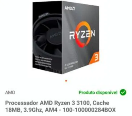 Processador Amd Ryzen 3 3100
