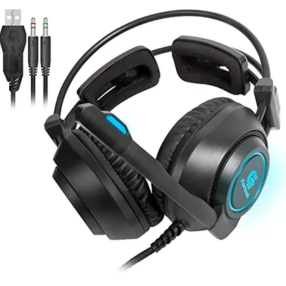 Headset Gamer RGB Vickers Preto FORTREK