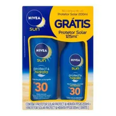 Protetor Solar Nivea Sun FPS30 200ml + 100ml grátis | R$20