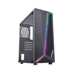 Gabinete Gamer Mid Tower LED RGB Vidro temperado- K-mex Hawk 38tj