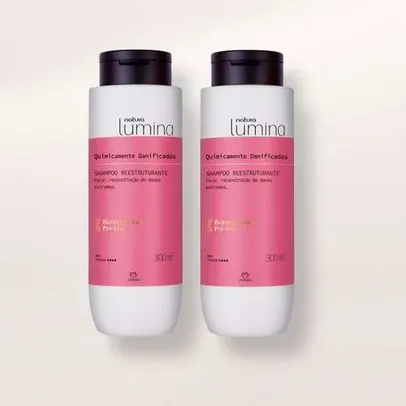 (PRIMEIRA COMPRA) Kit Shampoo Reestruturante Lumina para Cabelos Quimicamente Danificados