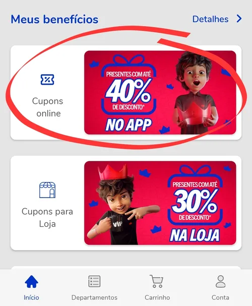 Imagem na descrição da promoção