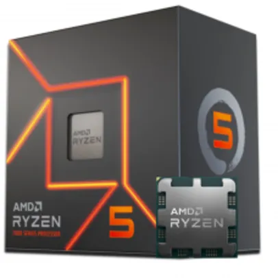 Processador AMD Ryzen 5 7600 3.8GHz (5.1GHz Turbo), 6-Cores 12-Threads, AM5, Com Cooler AMD Wraith Stealth, 100-100001015BOX