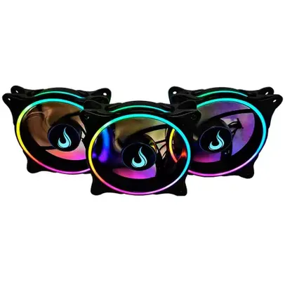 Kit 3x Cooler FAN Rise Mode Laser 120mm, Led ARGB, 5V - RM-RGB-05-5V