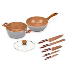 [AME 40% + CUPOM 10%] Flavorstone Cobre Trio 24 + Facas Cobre (Polishop) - R$ 315,38 com AME