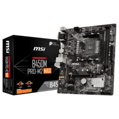 Placa Mãe MSI B450M PRO-M2 MAX, Chipset B450, AMD AM4, mATX, DDR4