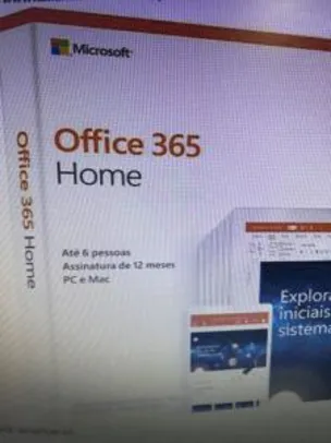 [APP Submarino] Microsoft Office 365 Home - 2019 - R$ 135