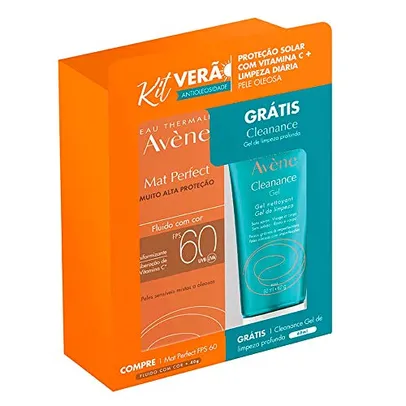 Avène Mat Perfect Clenance Gel Kit – Protetor Solar com Cor + Sabonete Líquido Facial Kit