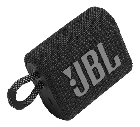 Alto-falante JBL Go 3 portátil com bluetooth black