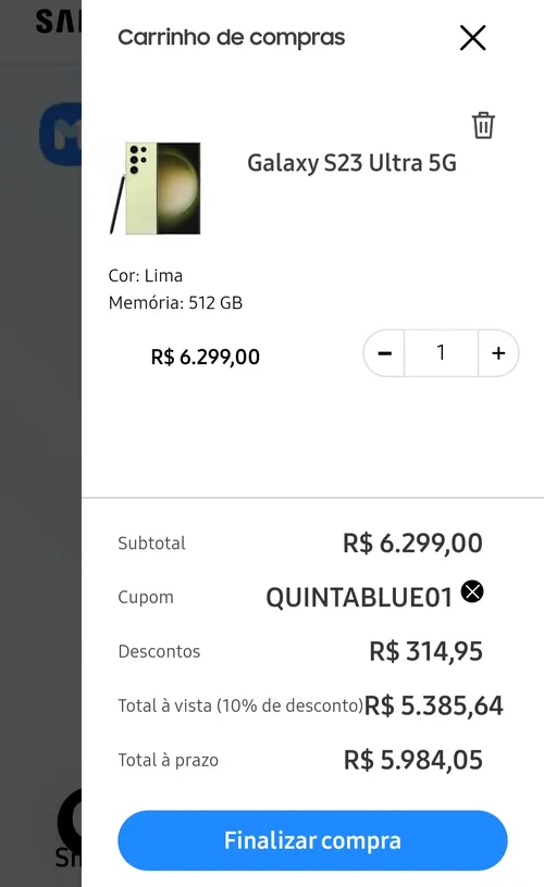 Imagem na descrição da promoção