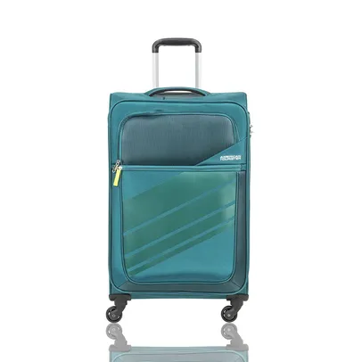 Mala De Viagem Grande Em Poliester Samsonite Stirling Light Cadeado Integrado E Rodas 360 Verde