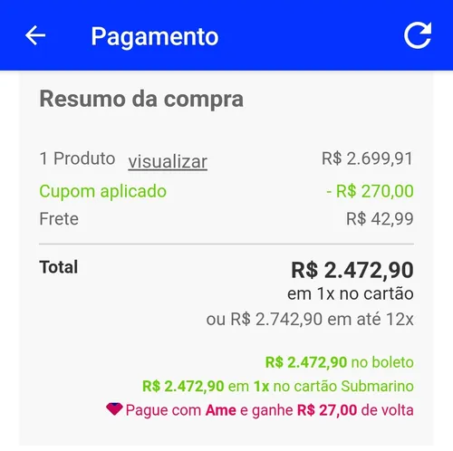 Imagem na descrição da promoção