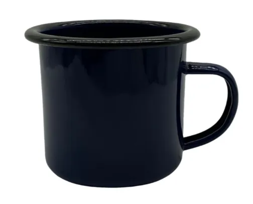 [Regional] Caneca Esmaltada 390ml Azul Marinho - Zimanspa