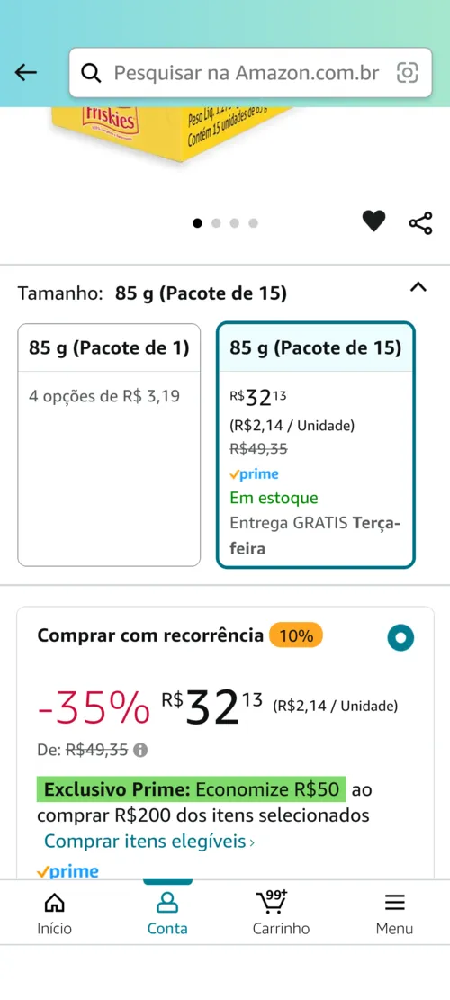 Imagem na descrição da promoção