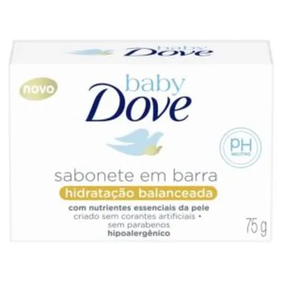 [Leve 6 Pague 3] Sabonete Dove Hipoalergenico Baby Hidratação Balanceada 75g | R$1,49/un