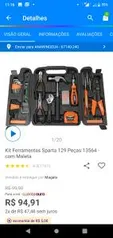 Kit Ferramentas Sparta 129 Peças 13564 - com Maleta | R$ 74