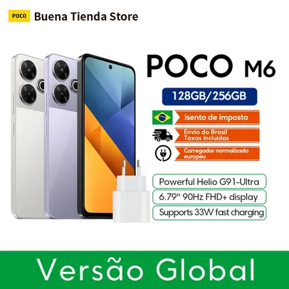 【DoBrasil】Smartphone Xiaomi POCO M6 8GB RAM 256GB