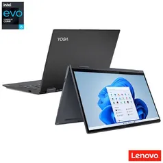 Notebook Lenovo, Intel® Core™ i5 1135G7, 8GB, 512GB SSD, Tela de 14", Intel Iris® Xe, Grafite, 82LW0003BR - Yoga 7i