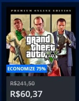 Grand Theft Auto V: Edição Online Premium [PSN~PS4]
