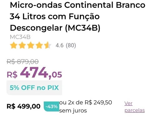 Imagem na descrição da promoção