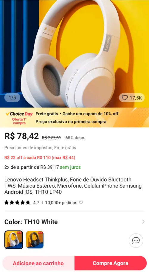 Imagem na descrição da promoção