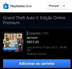 Grand Theft Auto V: Edição Online Premium | R$57