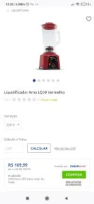 Liquidificador Arno LQ-30 220v Vermelho | R$110