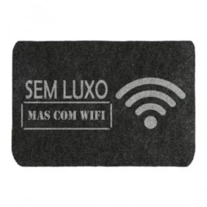 Capacho Carpet Sem Luxo Mas com Wi-fi Cinza Único | R$33