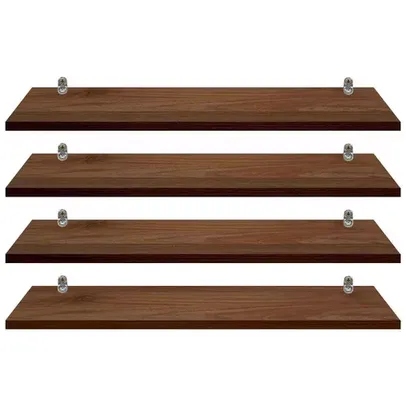 Kit 4 Prateleiras Madeira Mdf 30x9 Suporte Cadeirinha Decora