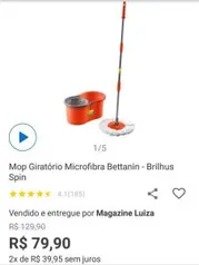 APP/ MOP GIRATÓRIO MICROFIBRA - brilhus | R$50