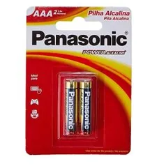 [PRIME] Pilha Alcalina, Panasonic, LR03XAB/2B, CinzaAAA (Palito)