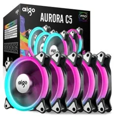 [92% OFF] Kit 5 Fans Aigo Aurora C5 Pro RGB 120mm