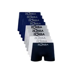 Kit 10 Cuecas Boxer Zorba Adulto Com Algodão 