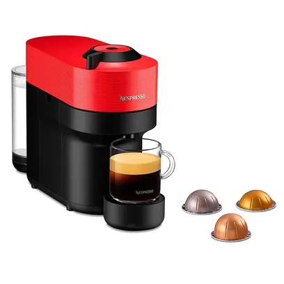 Foto do produto Cafeteira Nespresso Vertuo Pop Combo Vermelho Pimenta Para Café Espresso Manual - A3GCV2BR